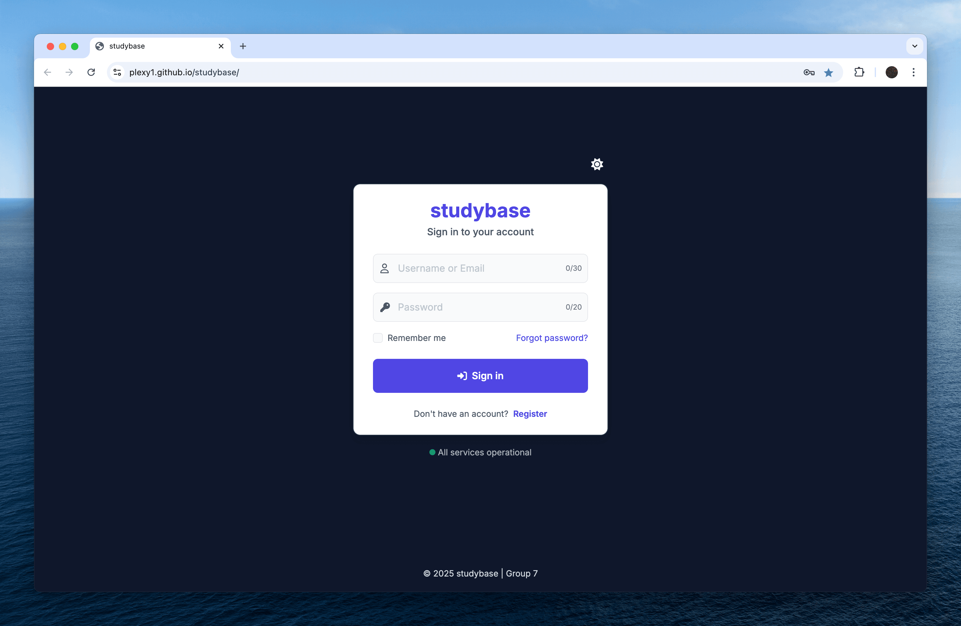 StudyBase Project Screenshot